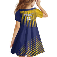Custom Turks and Caicos Islands Football Kid Short Sleeve Dress 2025 Go Champions