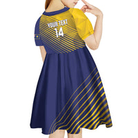 Custom Turks and Caicos Islands Football Kid Short Sleeve Dress 2025 Go Champions