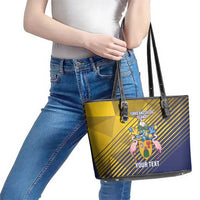 Custom Turks and Caicos Islands Football Leather Tote Bag 2025 Go Champions