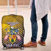 Custom Turks and Caicos Islands Football Luggage Cover 2025 Go Champions