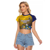 Custom Turks and Caicos Islands Football Raglan Cropped T Shirt 2025 Go Champions