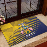 Custom Turks and Caicos Islands Football Rubber Doormat 2025 Go Champions