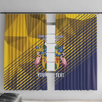 Custom Turks and Caicos Islands Football Window Curtain 2025 Go Champions