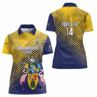 Custom Turks and Caicos Islands Football Women Polo Shirt 2025 Go Champions
