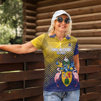 Custom Turks and Caicos Islands Football Women Polo Shirt 2025 Go Champions