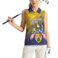Custom Turks and Caicos Islands Football Women Sleeveless Polo Shirt 2025 Go Champions