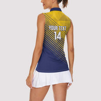 Custom Turks and Caicos Islands Football Women Sleeveless Polo Shirt 2025 Go Champions