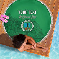Custom Montserrat Football Beach Blanket 2025 Go Emerald Boys
