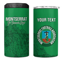 Custom Montserrat Football 4 in 1 Can Cooler Tumbler 2025 Go Emerald Boys