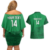 Custom Montserrat Football Couples Matching Off Shoulder Short Dress and Hawaiian Shirt 2025 Go Emerald Boys
