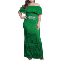 Custom Montserrat Football Family Matching Off Shoulder Maxi Dress and Hawaiian Shirt 2025 Go Emerald Boys