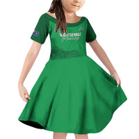 Custom Montserrat Football Family Matching Off Shoulder Short Dress and Hawaiian Shirt 2025 Go Emerald Boys