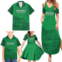 Custom Montserrat Football Family Matching Summer Maxi Dress and Hawaiian Shirt 2025 Go Emerald Boys