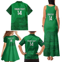 Custom Montserrat Football Family Matching Tank Maxi Dress and Hawaiian Shirt 2025 Go Emerald Boys