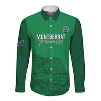 Custom Montserrat Football Long Sleeve Button Shirt 2025 Go Emerald Boys