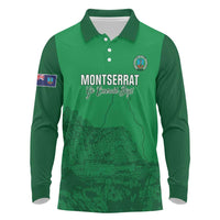 Custom Montserrat Football Long Sleeve Polo Shirt 2025 Go Emerald Boys