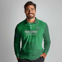 Custom Montserrat Football Long Sleeve Polo Shirt 2025 Go Emerald Boys