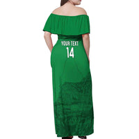 Custom Montserrat Football Off Shoulder Maxi Dress 2025 Go Emerald Boys