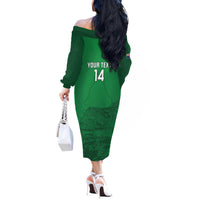 Custom Montserrat Football Off The Shoulder Long Sleeve Dress 2025 Go Emerald Boys