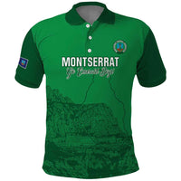 Custom Montserrat Football Polo Shirt 2025 Go Emerald Boys