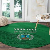 Custom Montserrat Football Round Carpet 2025 Go Emerald Boys