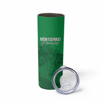 Custom Montserrat Football Skinny Tumbler 2025 Go Emerald Boys