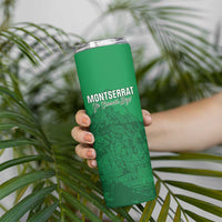 Custom Montserrat Football Skinny Tumbler 2025 Go Emerald Boys