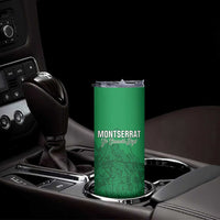 Custom Montserrat Football Skinny Tumbler 2025 Go Emerald Boys