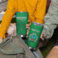 Custom Montserrat Football Tumbler Cup 2025 Go Emerald Boys