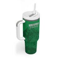 Custom Montserrat Football Tumbler With Handle 2025 Go Emerald Boys