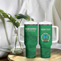 Custom Montserrat Football Tumbler With Handle 2025 Go Emerald Boys