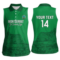 Custom Montserrat Football Women Sleeveless Polo Shirt 2025 Go Emerald Boys