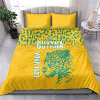 Custom Guyana Football Bedding Set 2025 Go Golden Jaguars