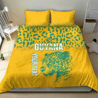 Custom Guyana Football Bedding Set 2025 Go Golden Jaguars