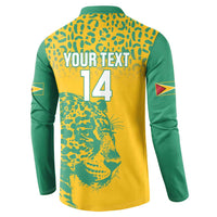 Custom Guyana Football Button Sweatshirt 2025 Go Golden Jaguars