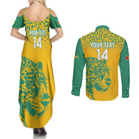 Custom Guyana Football Couples Matching Summer Maxi Dress and Long Sleeve Button Shirt 2025 Go Golden Jaguars