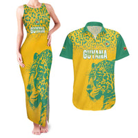 Custom Guyana Football Couples Matching Tank Maxi Dress and Hawaiian Shirt 2025 Go Golden Jaguars