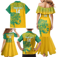 Custom Guyana Football Family Matching Mermaid Dress and Hawaiian Shirt 2025 Go Golden Jaguars