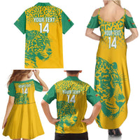 Custom Guyana Football Family Matching Summer Maxi Dress and Hawaiian Shirt 2025 Go Golden Jaguars