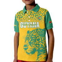 Custom Guyana Football Kid Polo Shirt 2025 Go Golden Jaguars