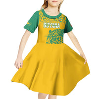 Custom Guyana Football Kid Short Sleeve Dress 2025 Go Golden Jaguars