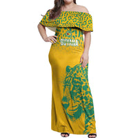Custom Guyana Football Off Shoulder Maxi Dress 2025 Go Golden Jaguars