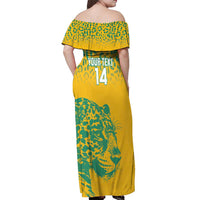 Custom Guyana Football Off Shoulder Maxi Dress 2025 Go Golden Jaguars
