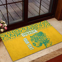 Custom Guyana Football Rubber Doormat 2025 Go Golden Jaguars