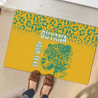 Custom Guyana Football Rubber Doormat 2025 Go Golden Jaguars