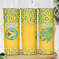 Custom Guyana Football Skinny Tumbler 2025 Go Golden Jaguars