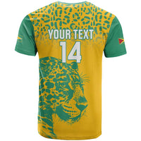 Custom Guyana Football T Shirt 2025 Go Golden Jaguars