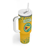 Custom Guyana Football Tumbler With Handle 2025 Go Golden Jaguars