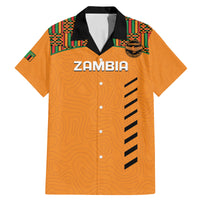 Custom Zambia Football Family Matching Mermaid Dress and Hawaiian Shirt Copper Queens Kente Pattern - Wonder Print Shop