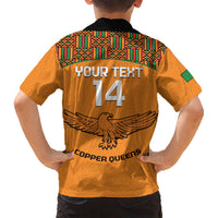 Custom Zambia Football Hawaiian Shirt Copper Queens Kente Pattern - Wonder Print Shop